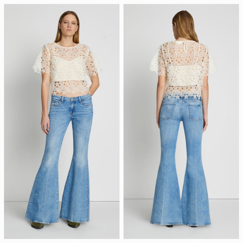 7 For All Mankind Low Rise Flare in Chamberlain Size 26 NWT